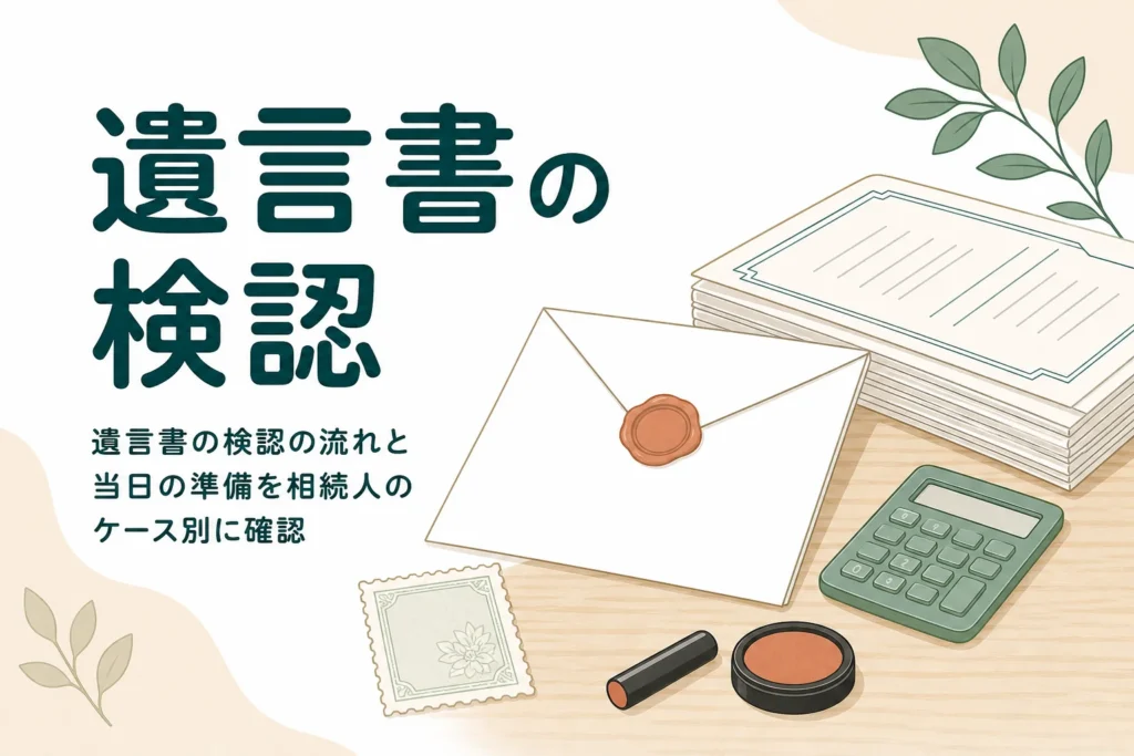 自筆の遺言書の検認の準備と当日の流れを紹介する記事のアイキャッチ