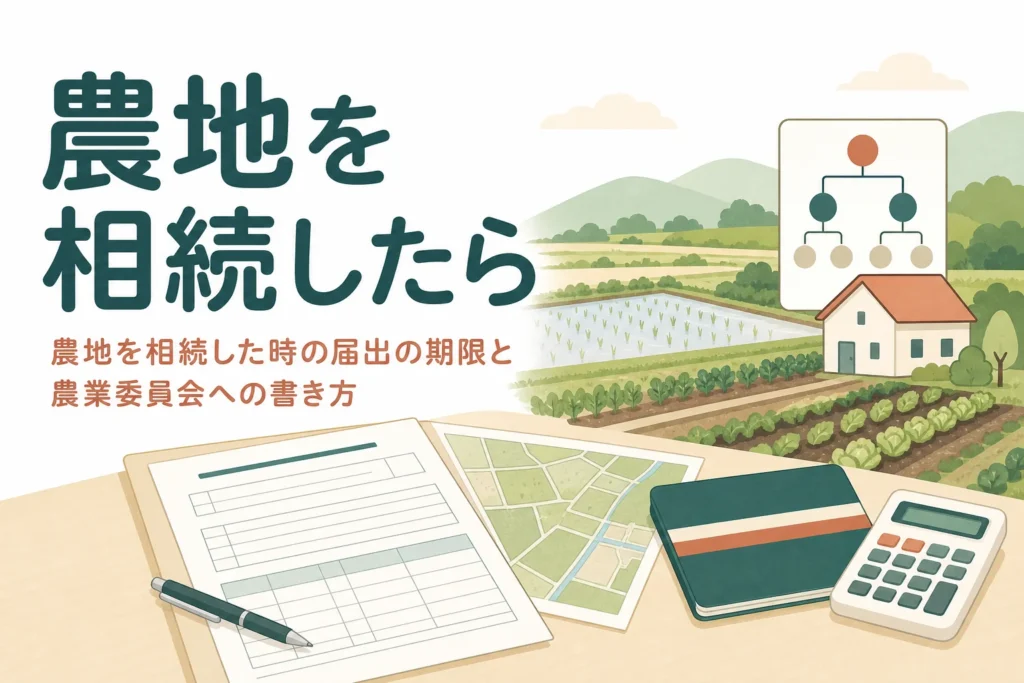 農地を相続した時の農業委員会への届出と期限をケース別に紹介する記事のアイキャッチ