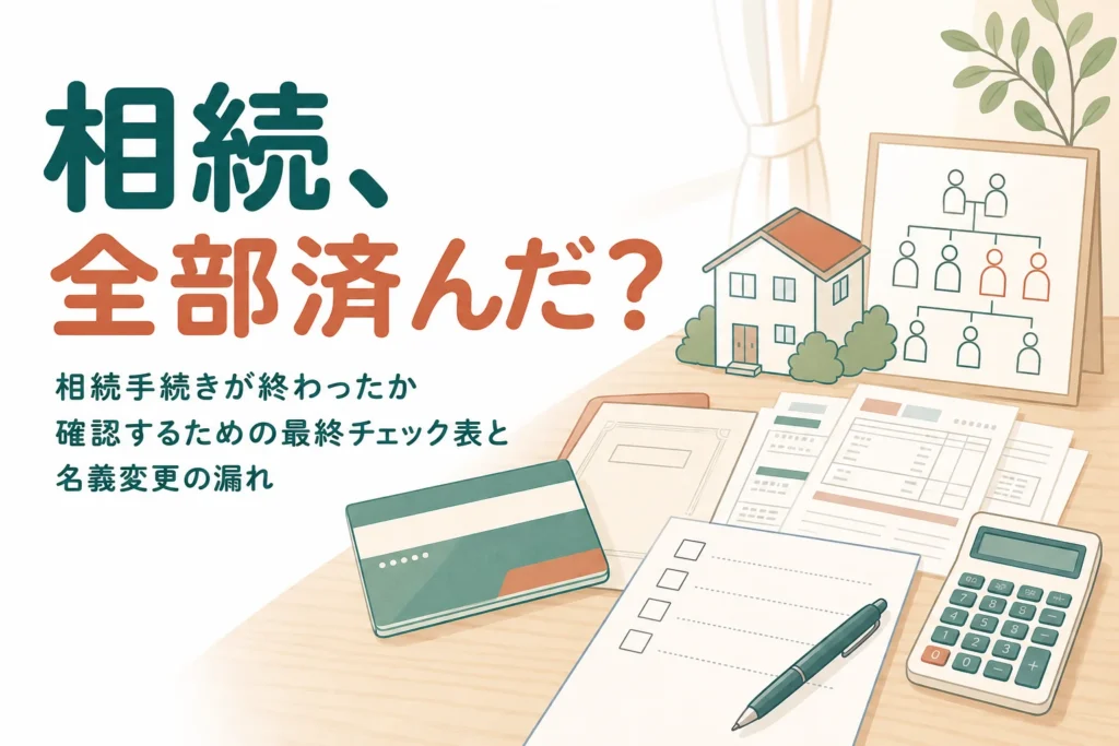 相続手続きが終わったか確認するための最終チェック表を紹介する記事のアイキャッチ