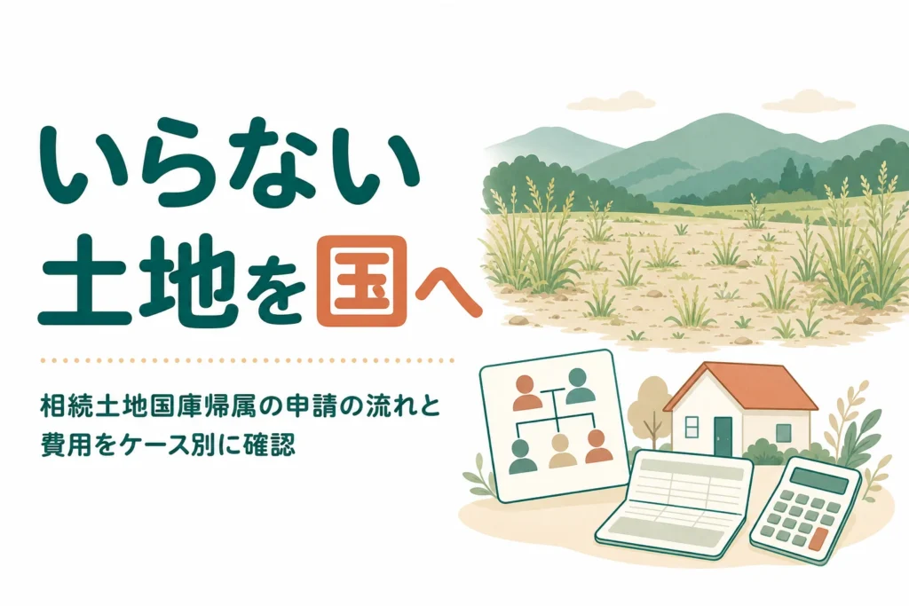 相続土地国庫帰属制度の申請の流れと費用を解説する記事のアイキャッチ