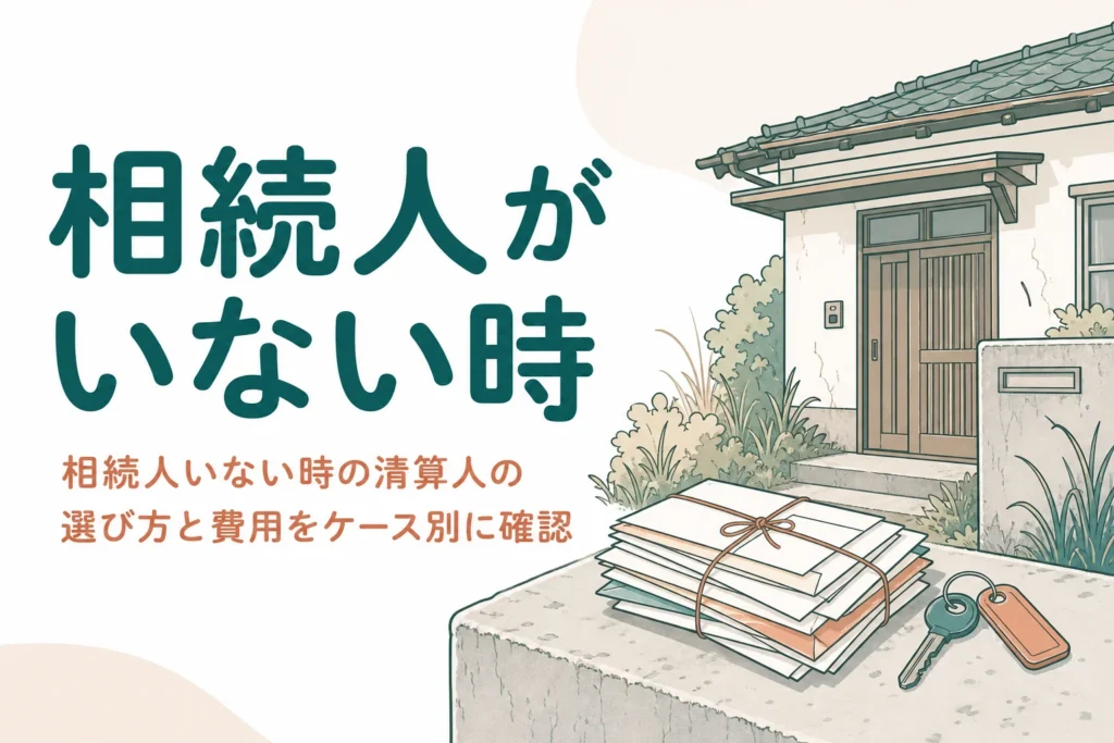 相続人がいない時の清算人の選び方と費用をケース別に確認する記事のアイキャッチ