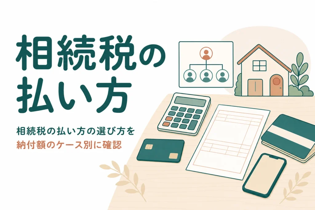 相続税の払い方の選び方を納付額のケース別に紹介する記事のアイキャッチ