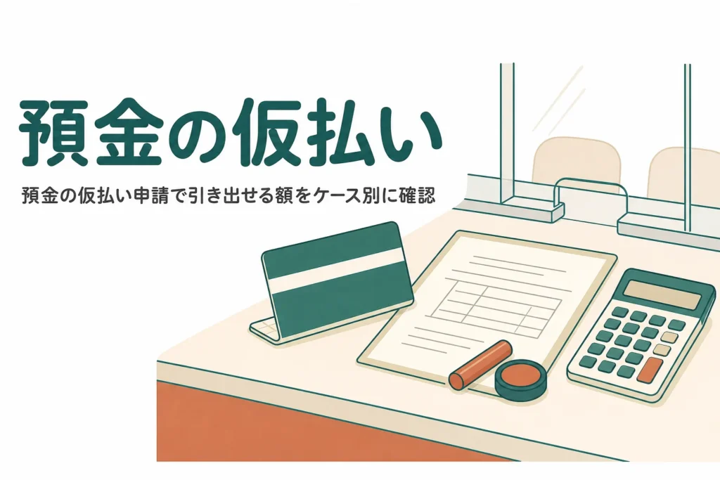 預金の仮払い申請で引き出せる額をケース別に確認する記事のアイキャッチ