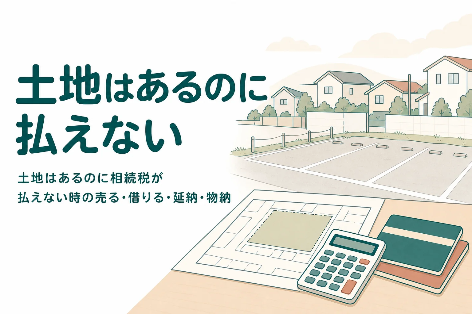 土地はあるのに相続税が払えない時の払い方を比べる記事のアイキャッチ