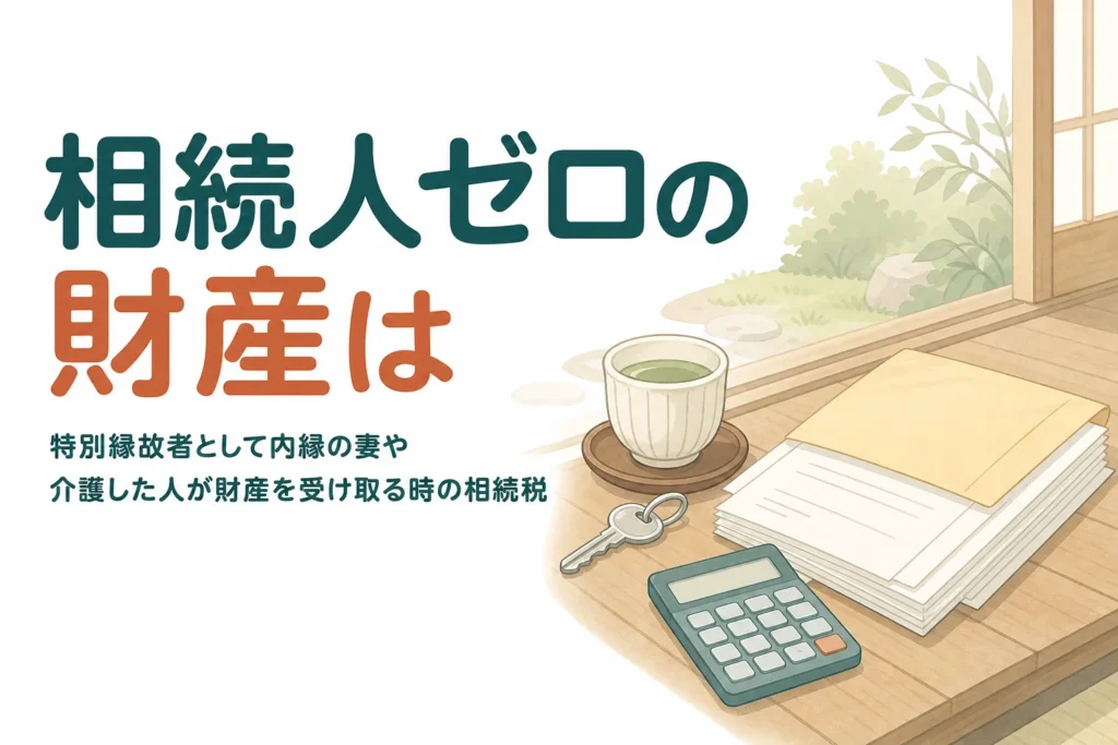 特別縁故者として財産を受け取れる人と相続税を解説する記事のアイキャッチ
