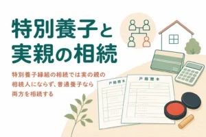 特別養子縁組と普通養子縁組で実の親を相続できるかを比べる記事のアイキャッチ