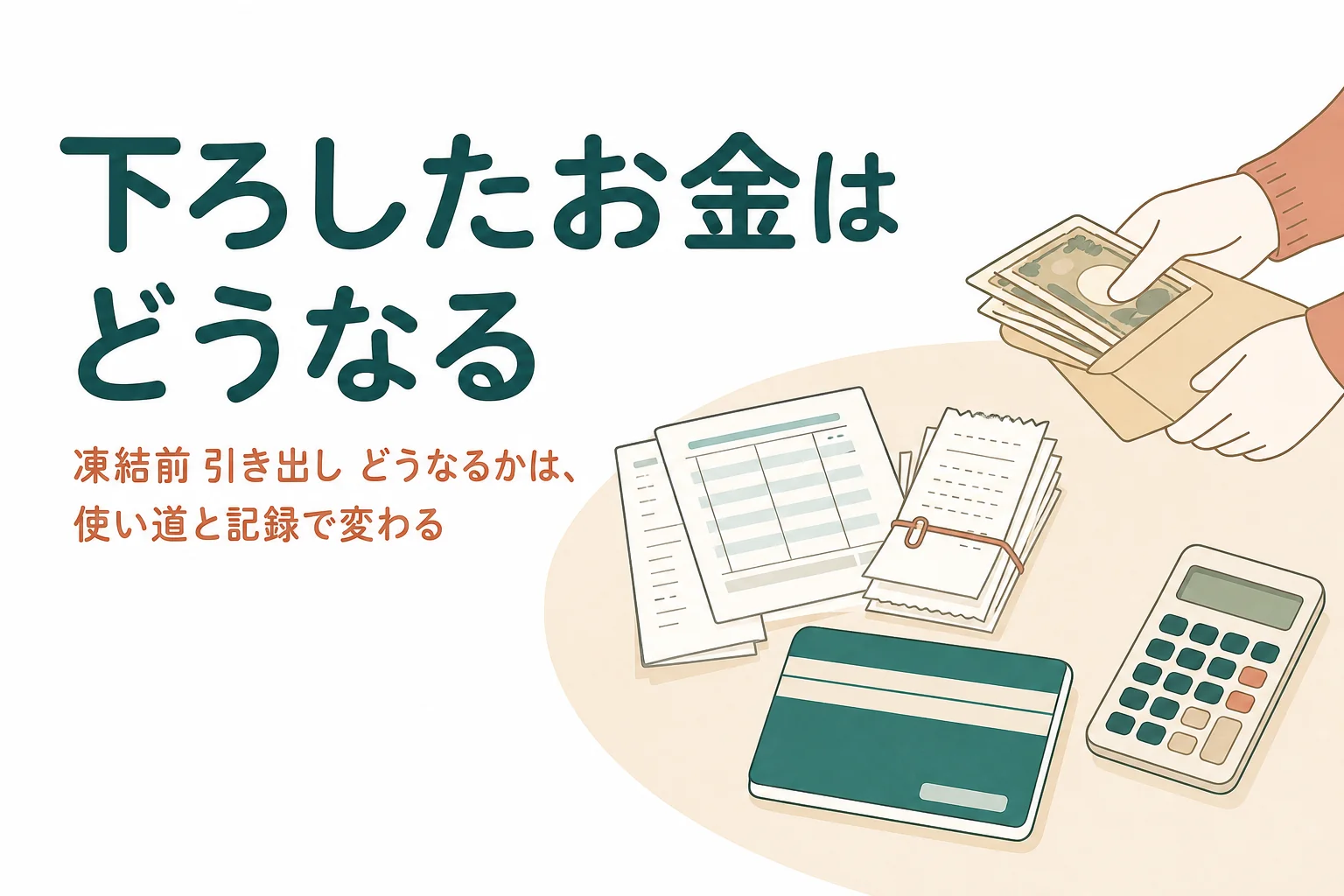 口座が凍結される前にお金を引き出した場合の影響をケース別に解説する記事のアイキャッチ