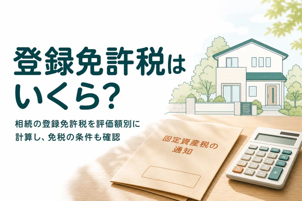 相続登記の登録免許税を家1軒の評価額別に計算する記事のアイキャッチ