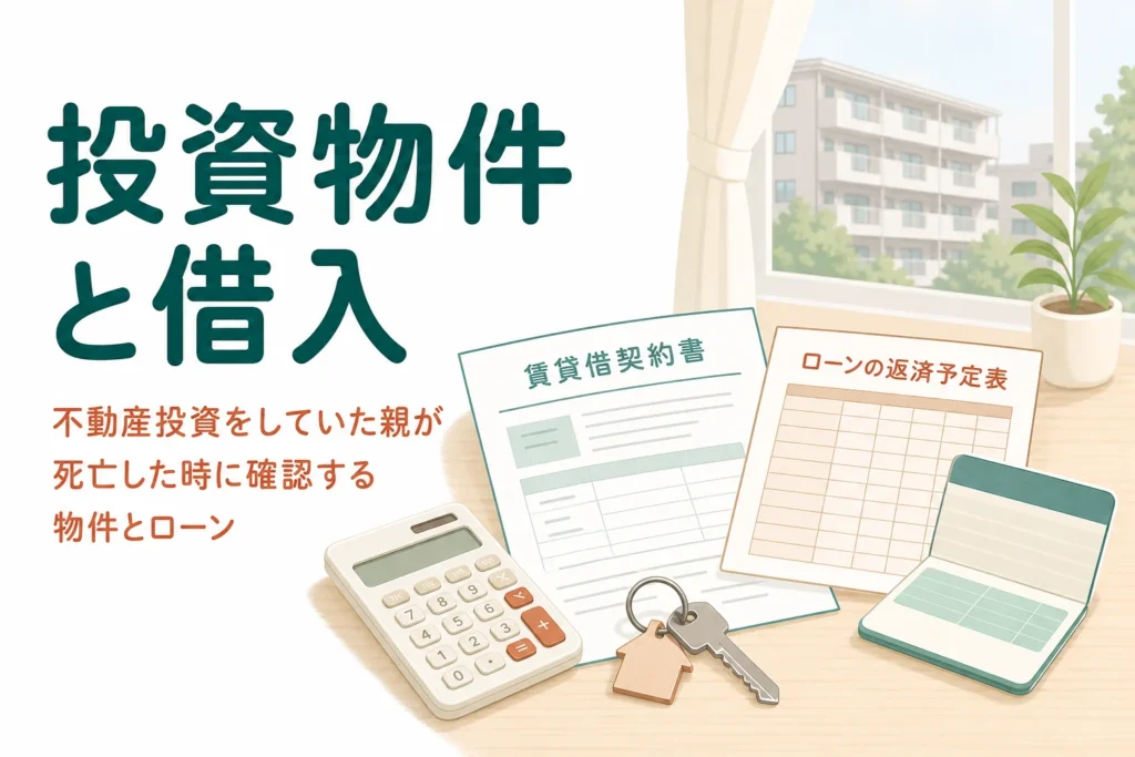 不動産投資をしていた親が亡くなった時に確認する物件と借入を解説する記事のアイキャッチ