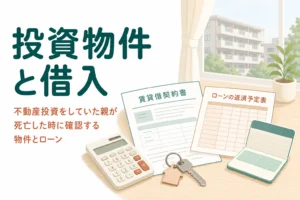 不動産投資をしていた親が亡くなった時に確認する物件と借入を解説する記事のアイキャッチ