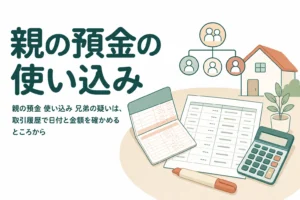 親の預金を兄弟が使い込んでいた時の調べ方と取り戻す手段を解説する記事のアイキャッチ