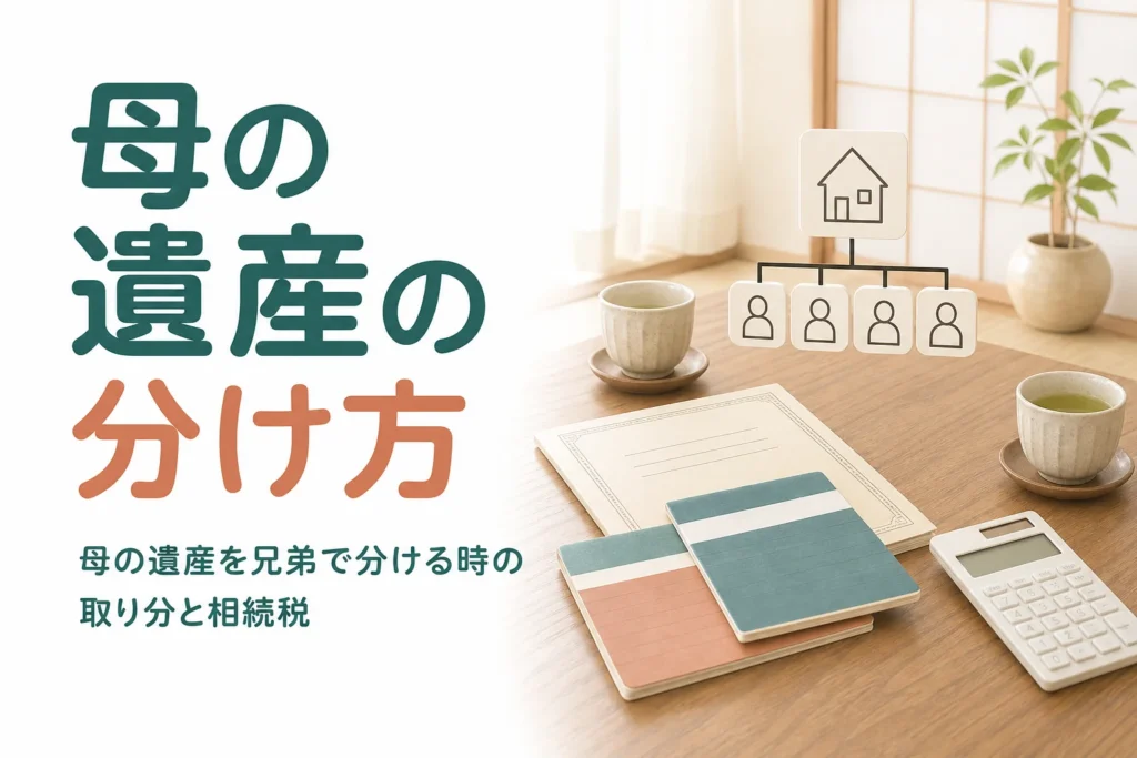 父が先に亡くなり母の遺産を兄弟で分けるケースを解説する記事のアイキャッチ