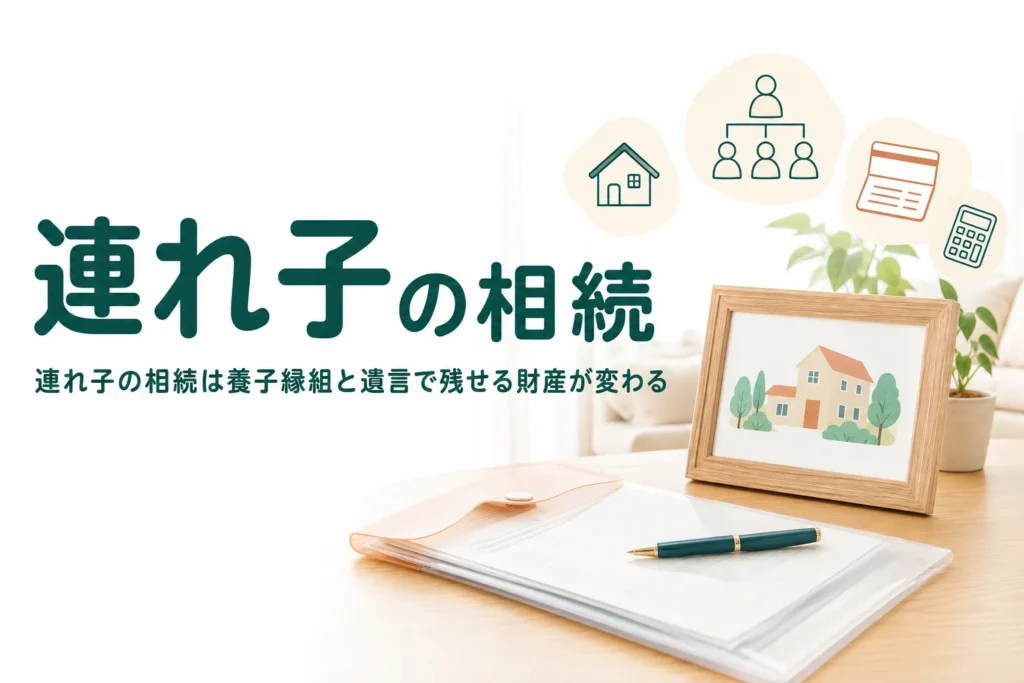 再婚相手の連れ子に財産を残す方法を養子縁組と遺言で比べる記事のアイキャッチ