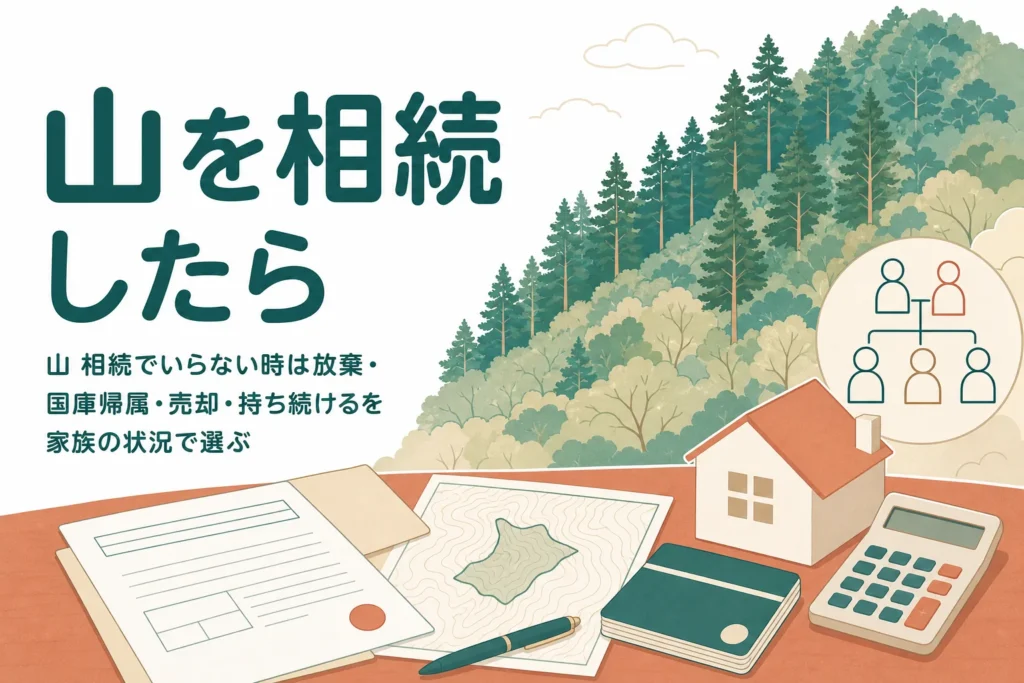 相続した山がいらない時の手放し方と持ち続ける負担をケース別に比べる記事のアイキャッチ