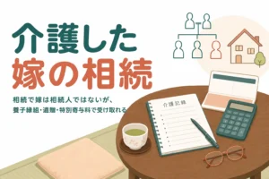 義父母を介護した長男の嫁が相続で財産を受け取れるケースを解説する記事のアイキャッチ