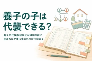 養子が先に亡くなった時に養子の子が代襲相続できるかを解説する記事のアイキャッチ