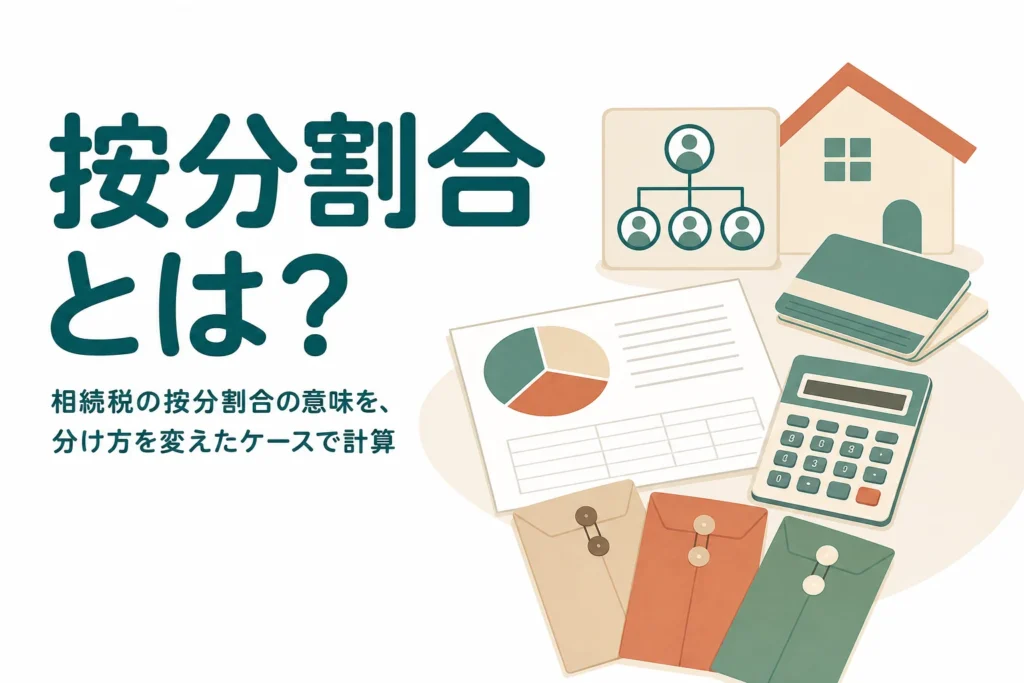 相続税の按分割合の意味と計算をケースで解説する記事のアイキャッチ