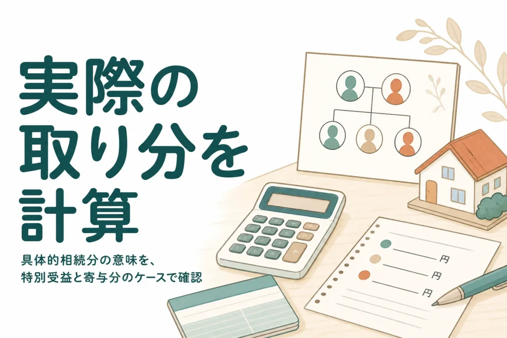 具体的相続分の意味と計算を解説する記事のアイキャッチ