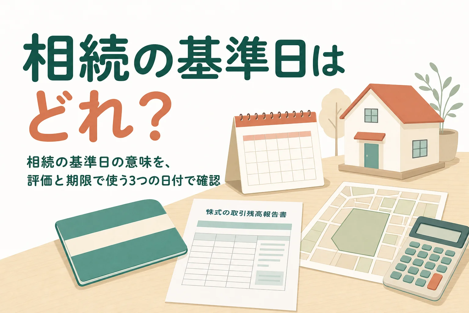 相続で使う基準日の意味を評価と期限に分けて解説する記事のアイキャッチ