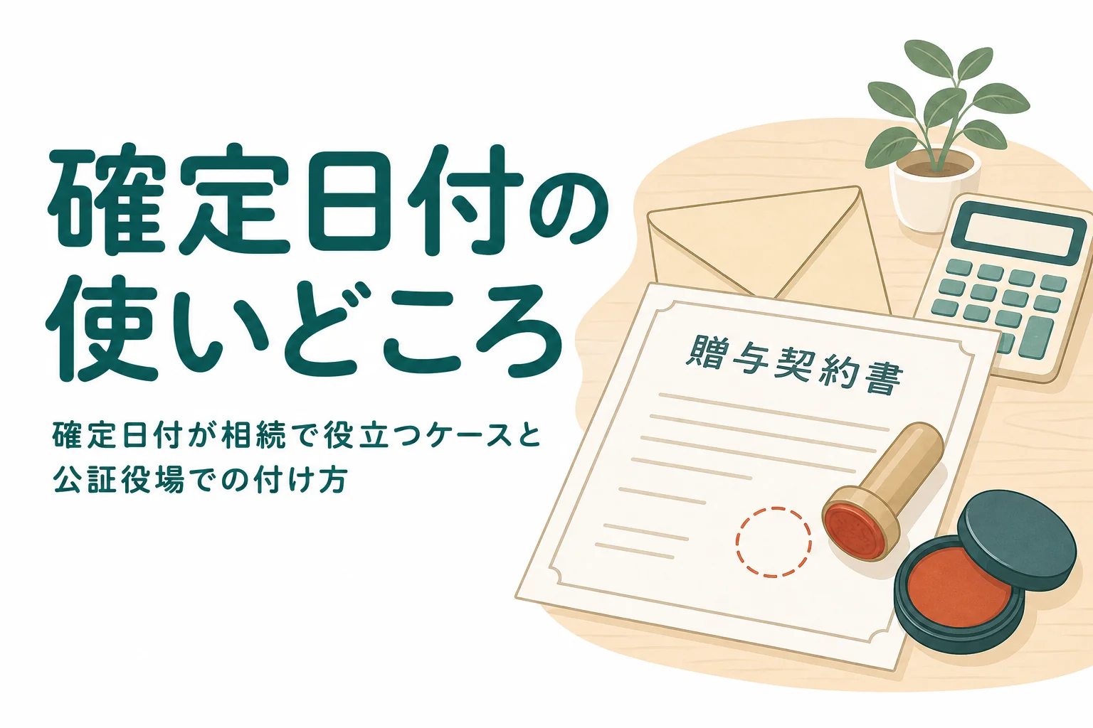 確定日付が相続の書類で役立つケースと付け方を確認する記事のアイキャッチ