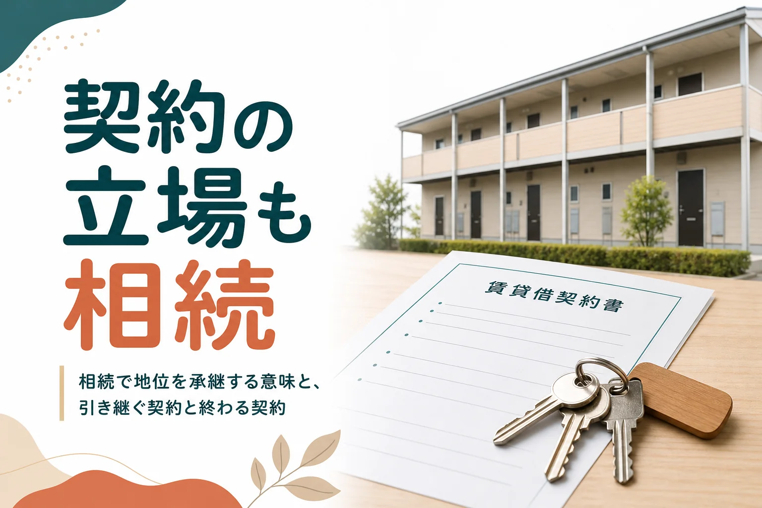相続で契約上の地位を承継する意味を説明する記事のアイキャッチ