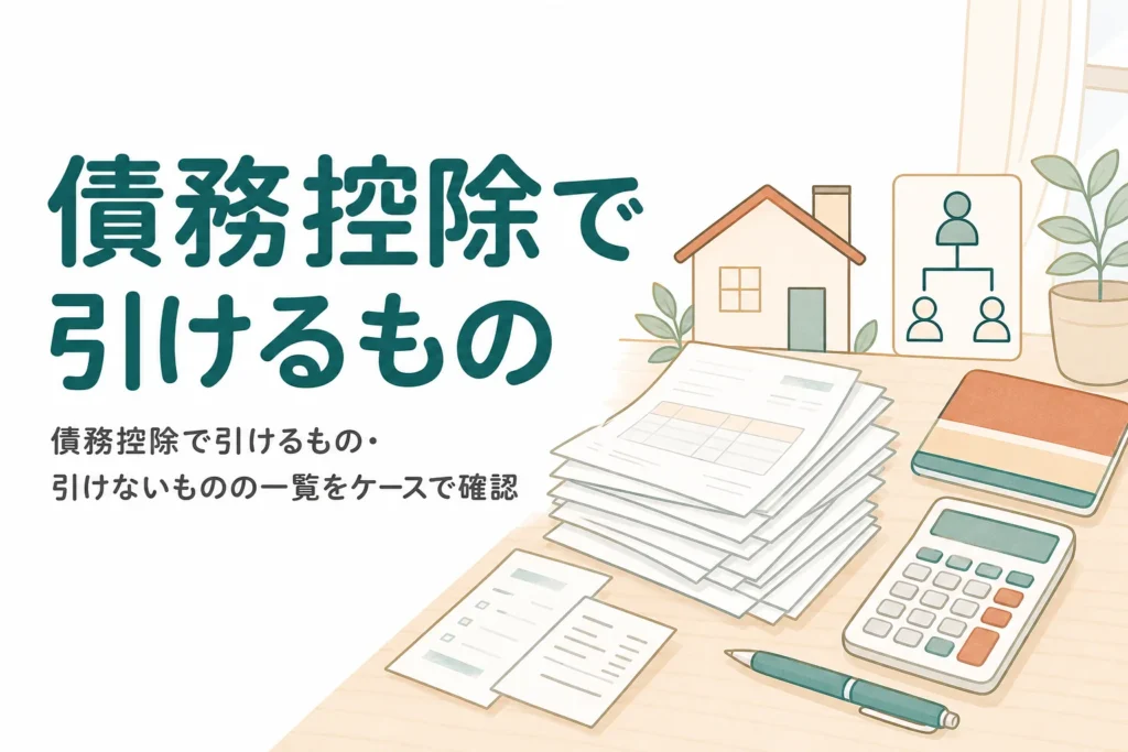 相続税の債務控除で引けるものと引けないものを解説する記事のアイキャッチ