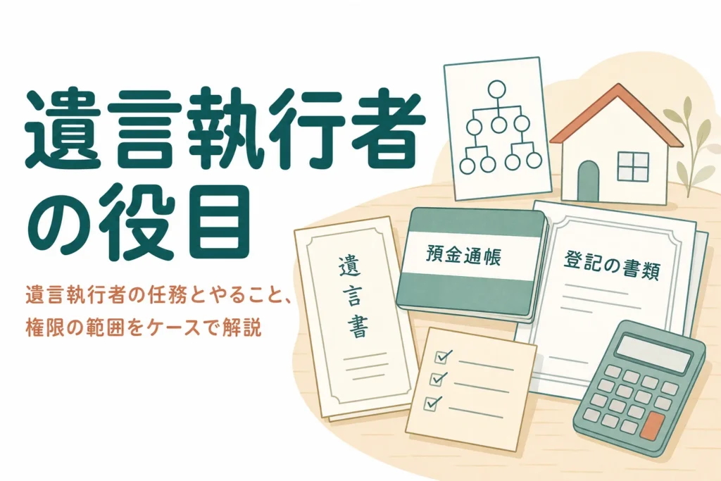 遺言執行者の任務とやること、権限の範囲を解説する記事のアイキャッチ