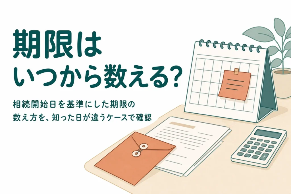 相続開始日と期限の数え方を解説する記事のアイキャッチ