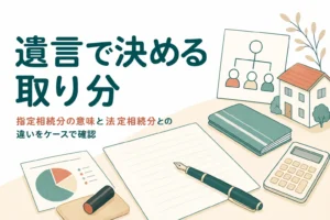 指定相続分の意味と法定相続分との違いを解説する記事のアイキャッチ