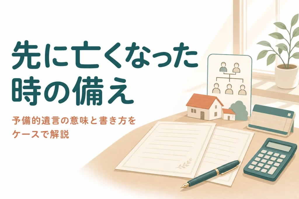 受け取る人が先に亡くなった時に備える予備的遺言の意味と書き方を解説する記事のアイキャッチ