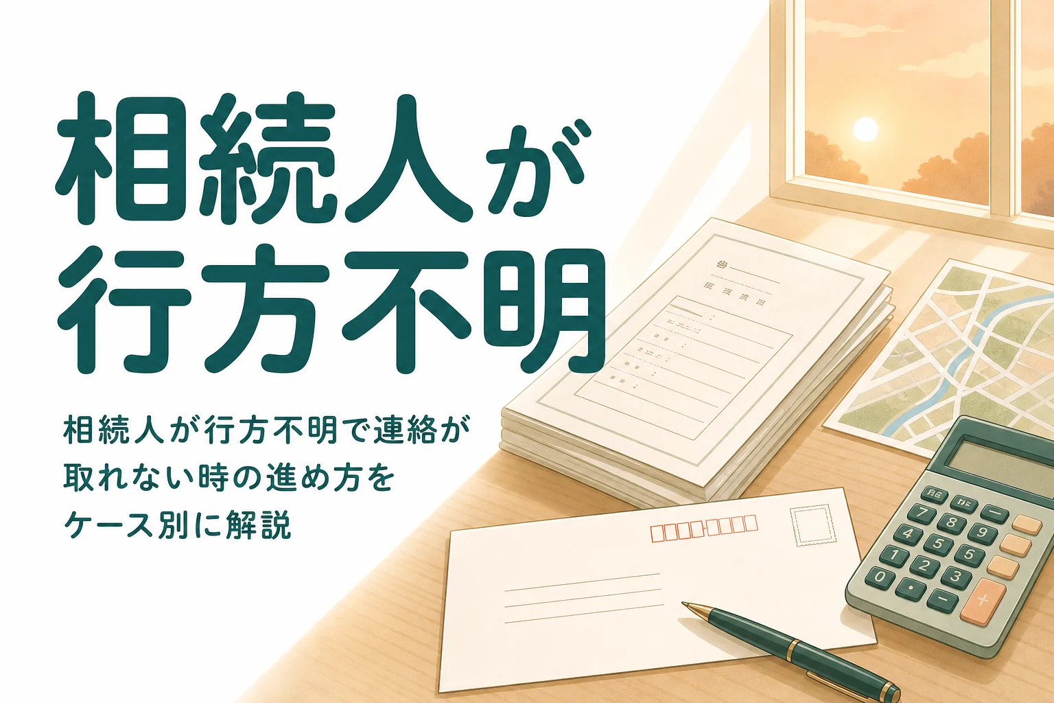 相続人が行方不明・音信不通・海外在住の時の進め方をケース別に解説する記事のアイキャッチ