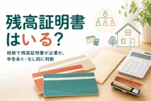 相続で残高証明書が必要かを申告の有無で判断する記事のアイキャッチ
