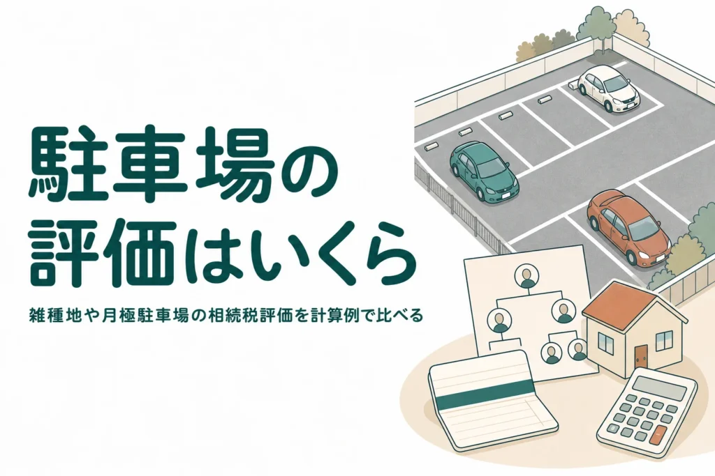 雑種地や月極駐車場の相続税評価を計算例で比べる記事のアイキャッチ