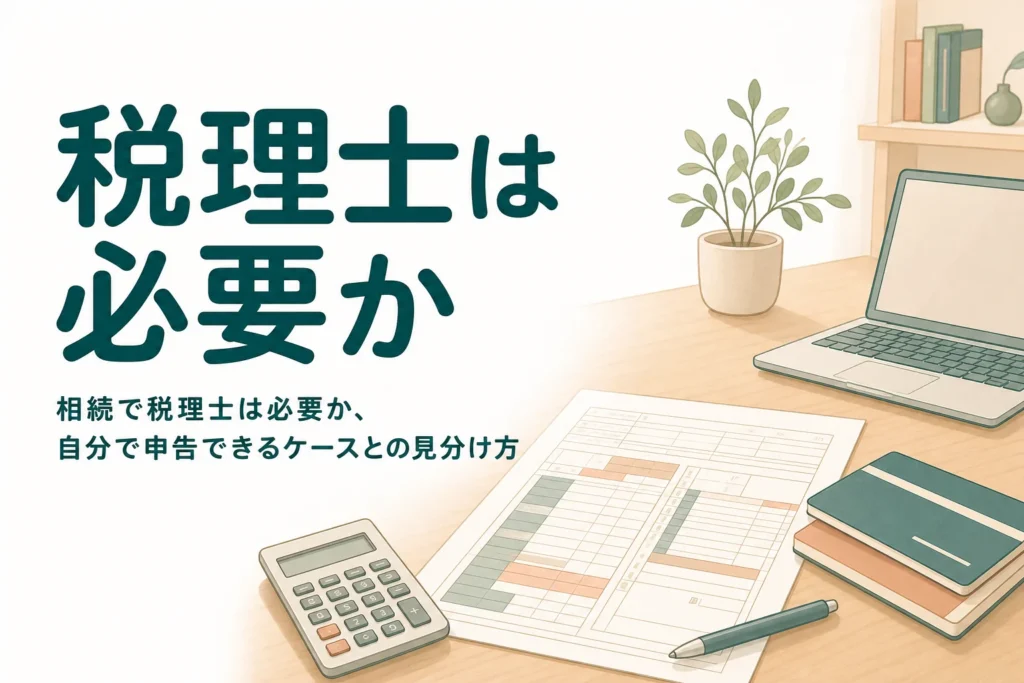 相続で税理士が必要かを自分で申告できるケースと比べて解説する記事のアイキャッチ