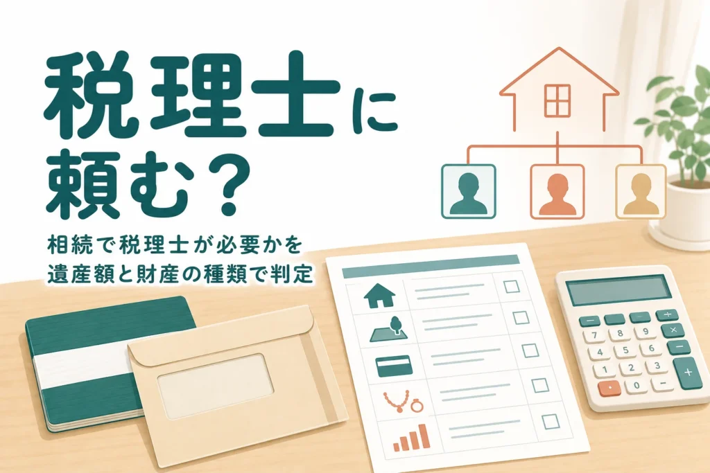 相続税の申告を税理士に頼むかどうかをケース別の判定表で紹介する記事のアイキャッチ
