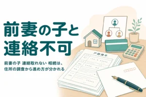 前妻の子と連絡が取れない場合の相続手続きの進め方を解説する記事のアイキャッチ