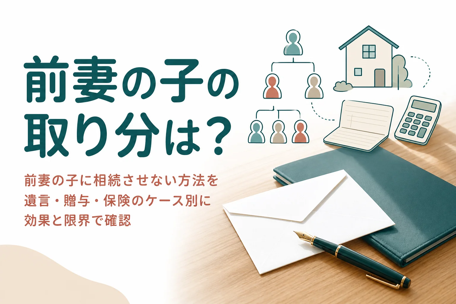 前妻の子に相続させない方法を遺言・贈与・保険のケース別に効果と限界で確認する記事のアイキャッチ