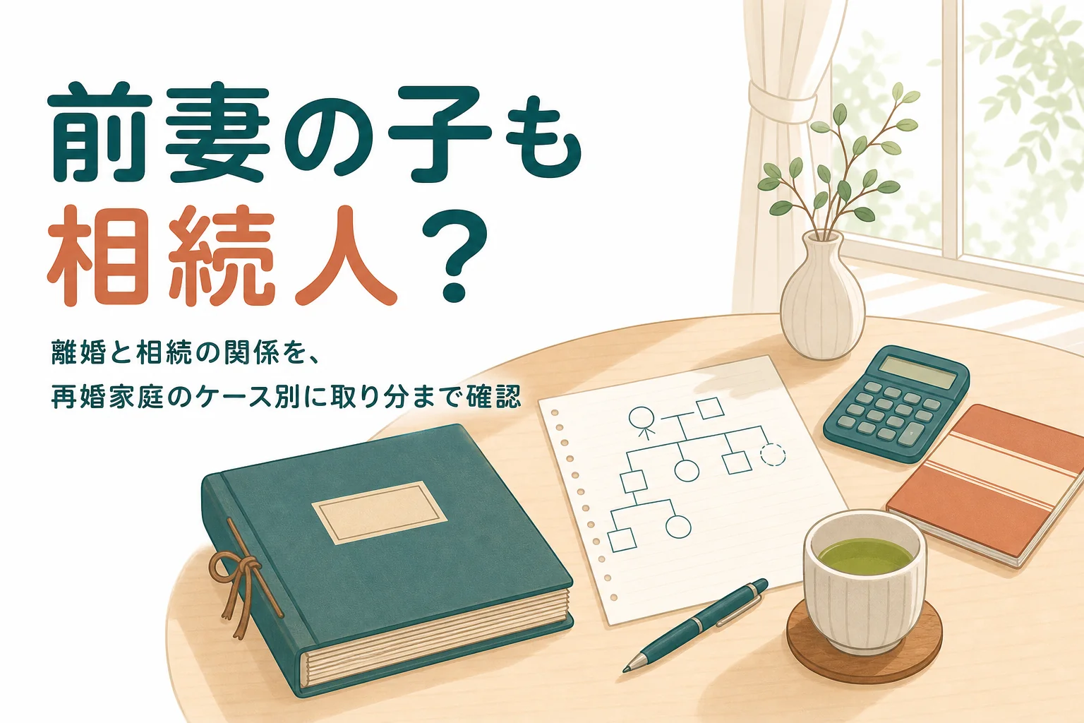 離婚した前妻の子が相続人になるかを再婚家庭のケース別に確認する記事のアイキャッチ