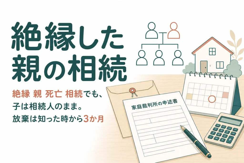 絶縁していた親が亡くなった時に相続人としてどう動くかを解説する記事のアイキャッチ